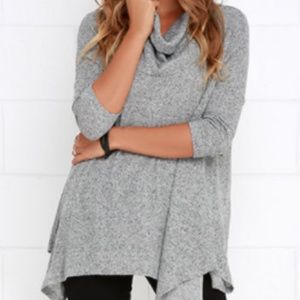 Heather gray oversized top